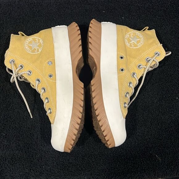 🔥 CONVERSE Chuck Taylor All Star Lugged 2.0 Utility High Sneaker Gold Women Sz - Picture 7 of 14